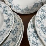 Ensemble de 6 assiettes creuses en faïence de Maastricht modèle Clara