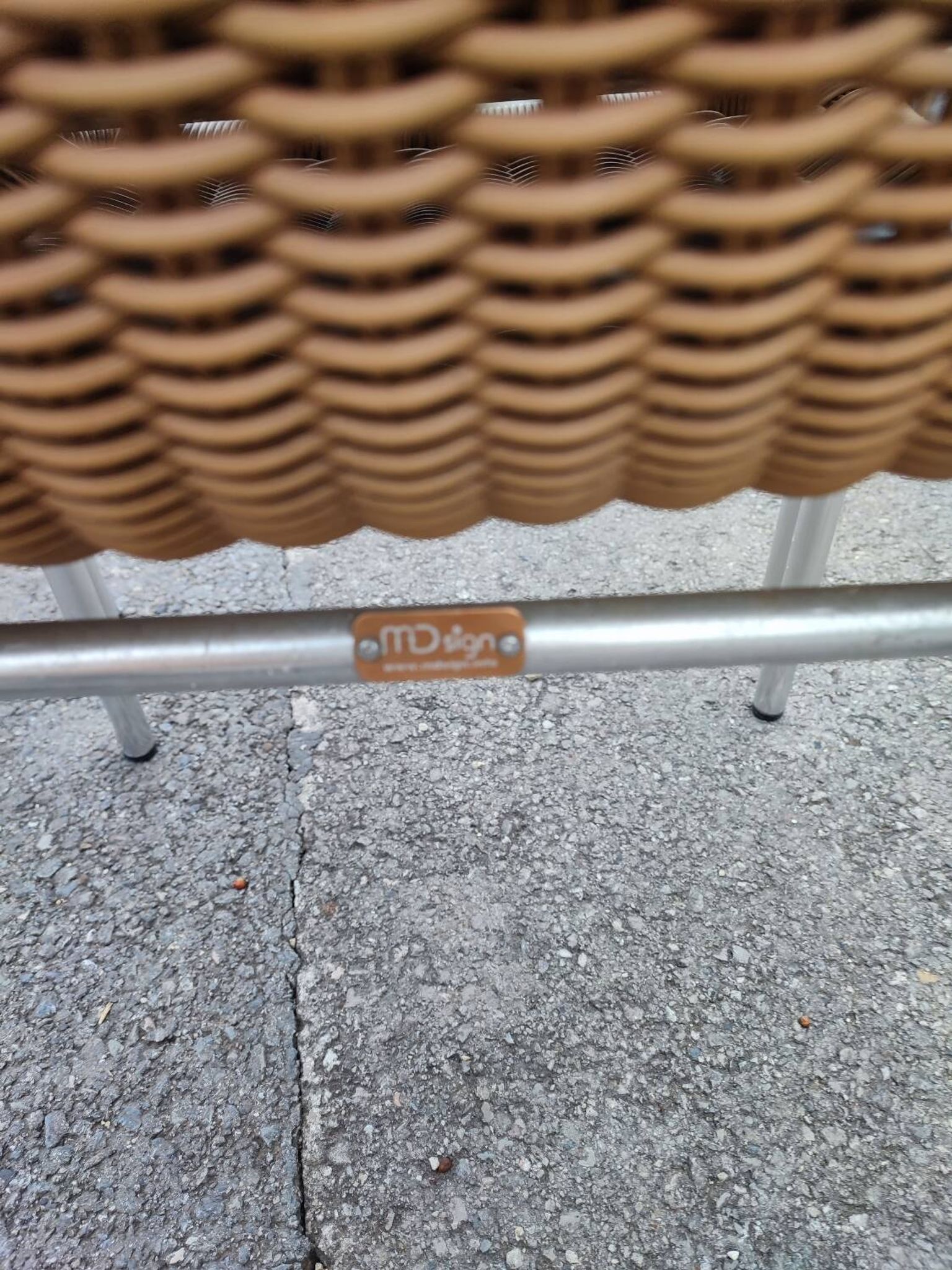 Chaises scoubidou et aluminium