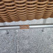Chaises scoubidou et aluminium