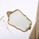 Authentic old resin mirror, gilded by hand