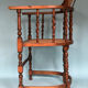 Edwardian barley twist corner chair with cane early 20th century