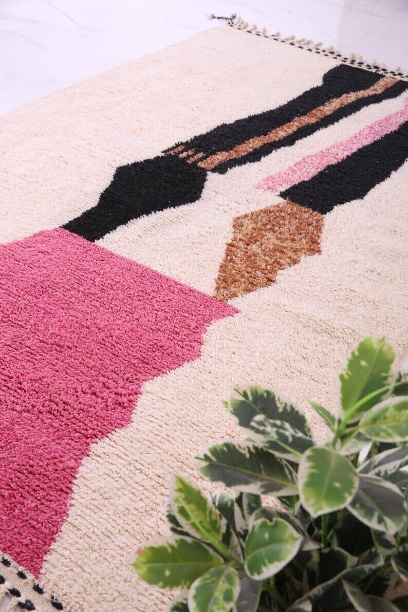 Tapis beni ouraine à moto coloré traditionnel taille 1,5/2,5 m