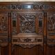 Louis XIII Revival wardrobe in walnut and marble