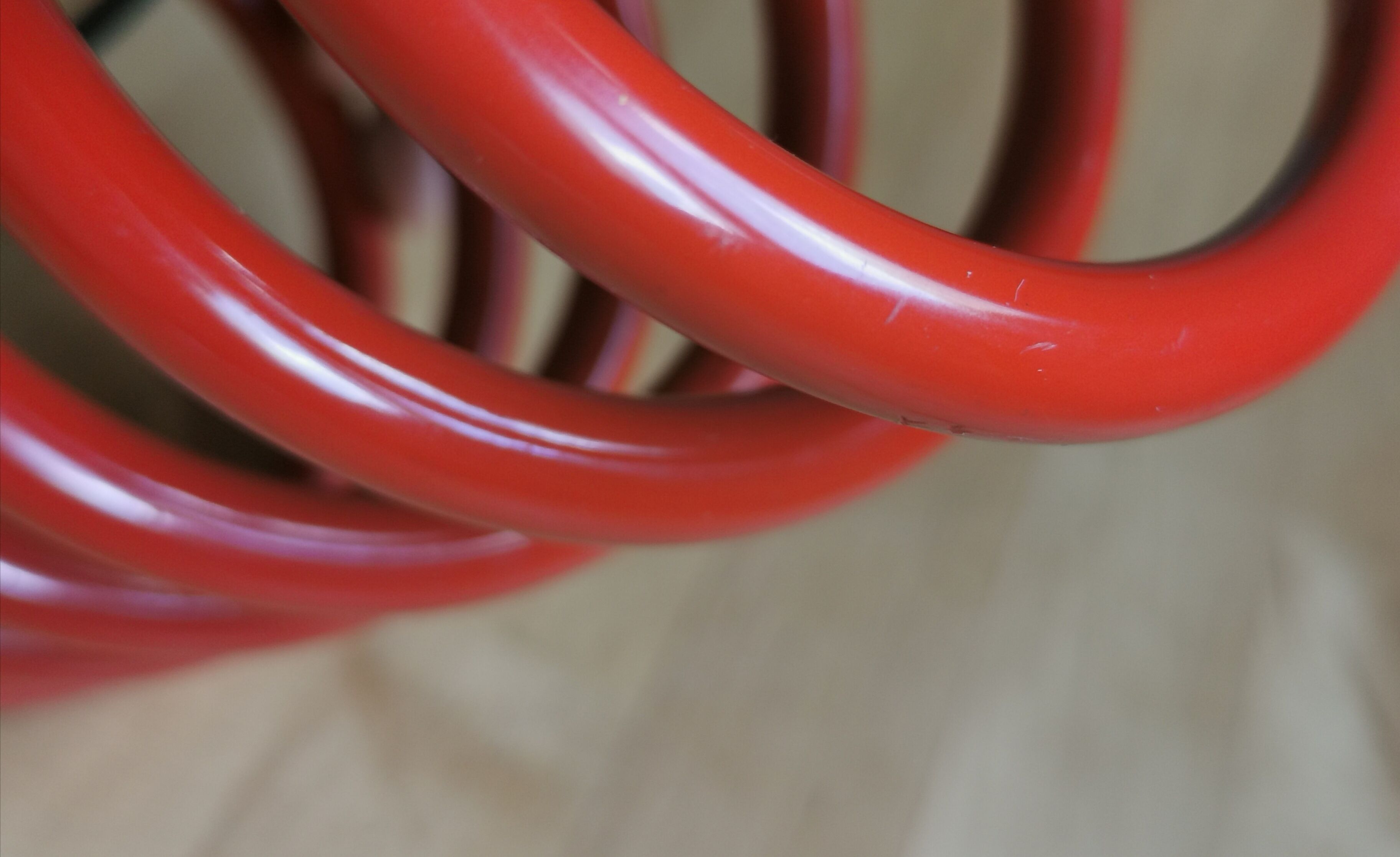 Red spring lamp foot