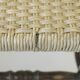 Vintage rustic stool, wooden ottoman footstool, wicker bench from the 1960
