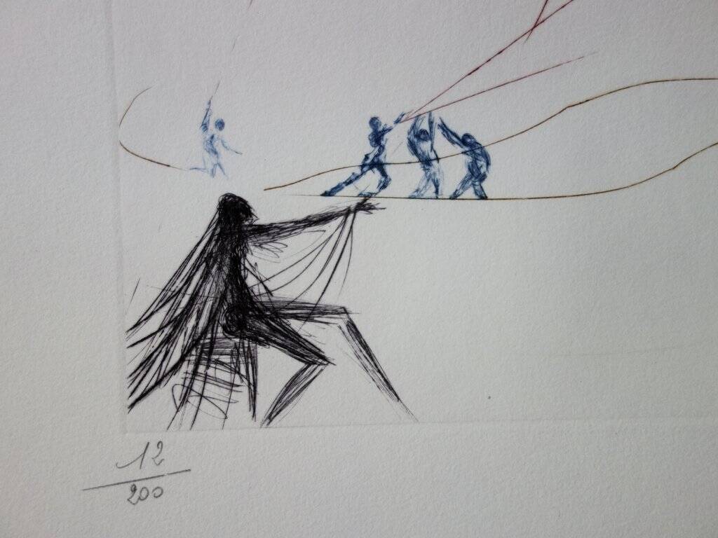 Salvador DALI: Phantom Ship - Original signed drypoint