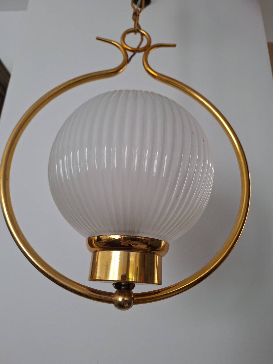Hollywood regency sphere pendant light