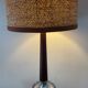 Scandinavian teak and glass lamp from the 60s