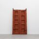 Large 17th century Monastery doors in terracotta lacquered oak, Portugal