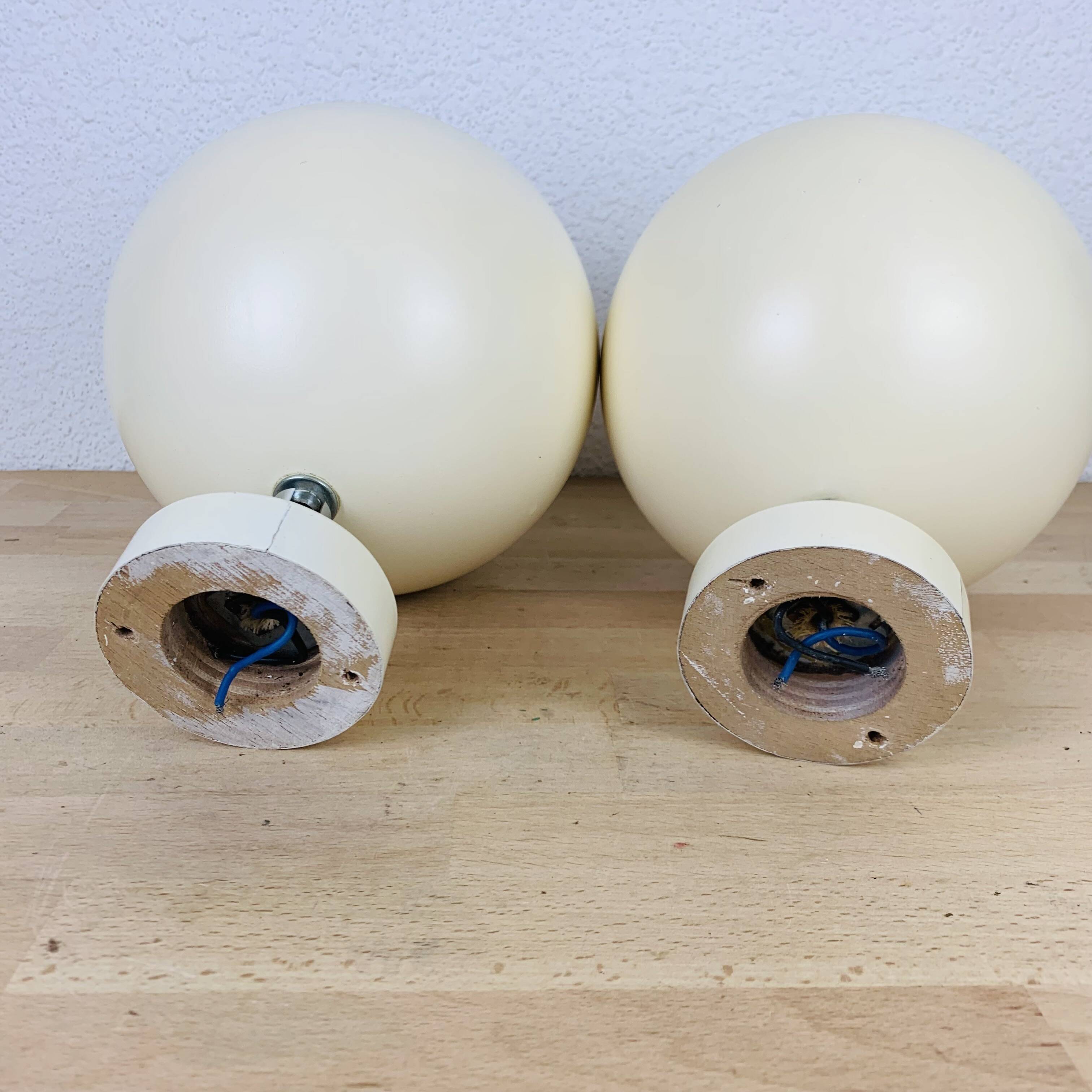 Paire d'appliques spots eyeball orientable, style space age, 70