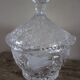 Sucrier Bonbonnière verre ciselé feuillage