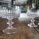 Lot de 6 coupes à champagne en cristal ciselé ancien petite contenance