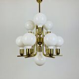 70s Hollywood Regency Gold Pendant Light