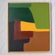 Palette of green, acrylic on canvas
