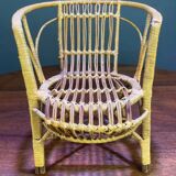 Fauteuil poupée en rotin