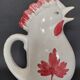 Vintage Italian ceramic rooster jug from the 20th century.