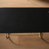 Metal sofa tip and wooden tray