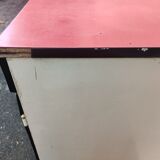 Red formica sideboard