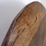 Foldable winemaker's table in solid oak - Ø 90cm