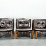1980s Modular Leather Sofa by TON, Czechoslovakia