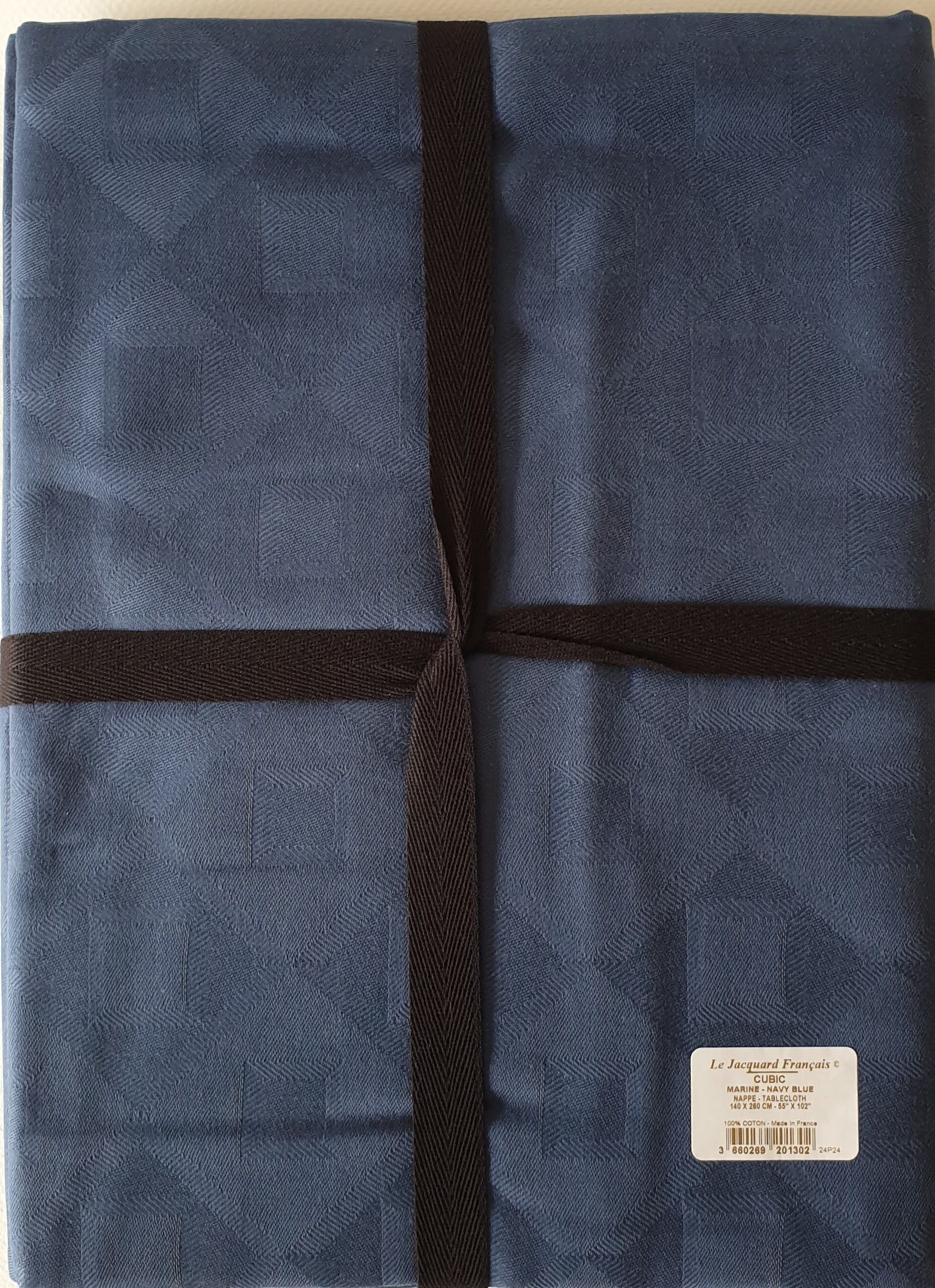 Le Jacquard Français nappe Cubic 100 % coton
