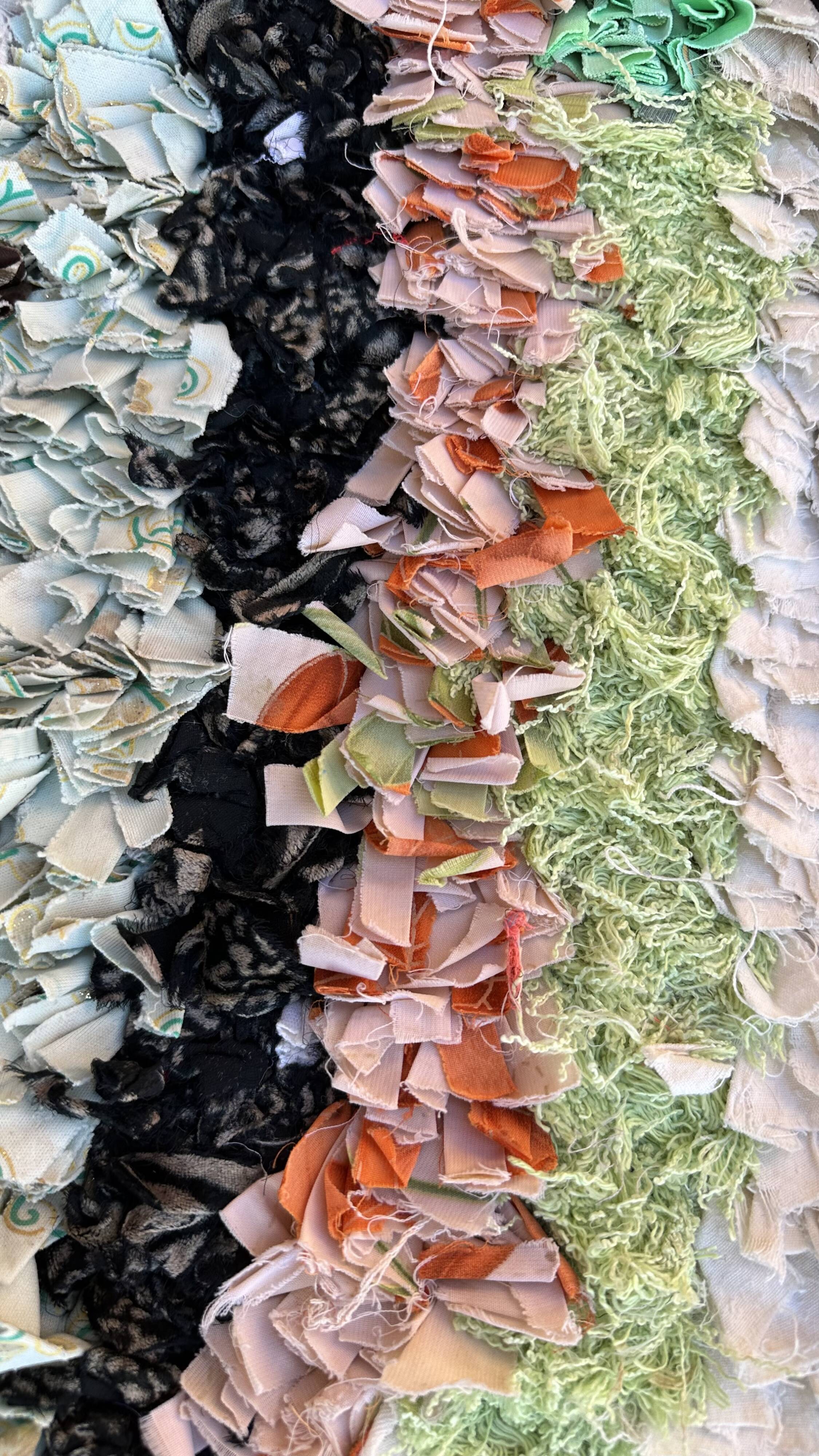 Colorful Boucherouite Moroccan rug - 89 x 202 cm