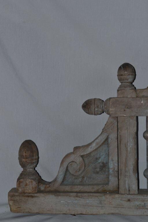 Two parts of railings, kind of crows from the 19th century. century carved wood