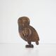 Owl sculpture in gilded brass bronze