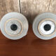 Old pair of hand candlesticks st clément céramique bleue france #a266