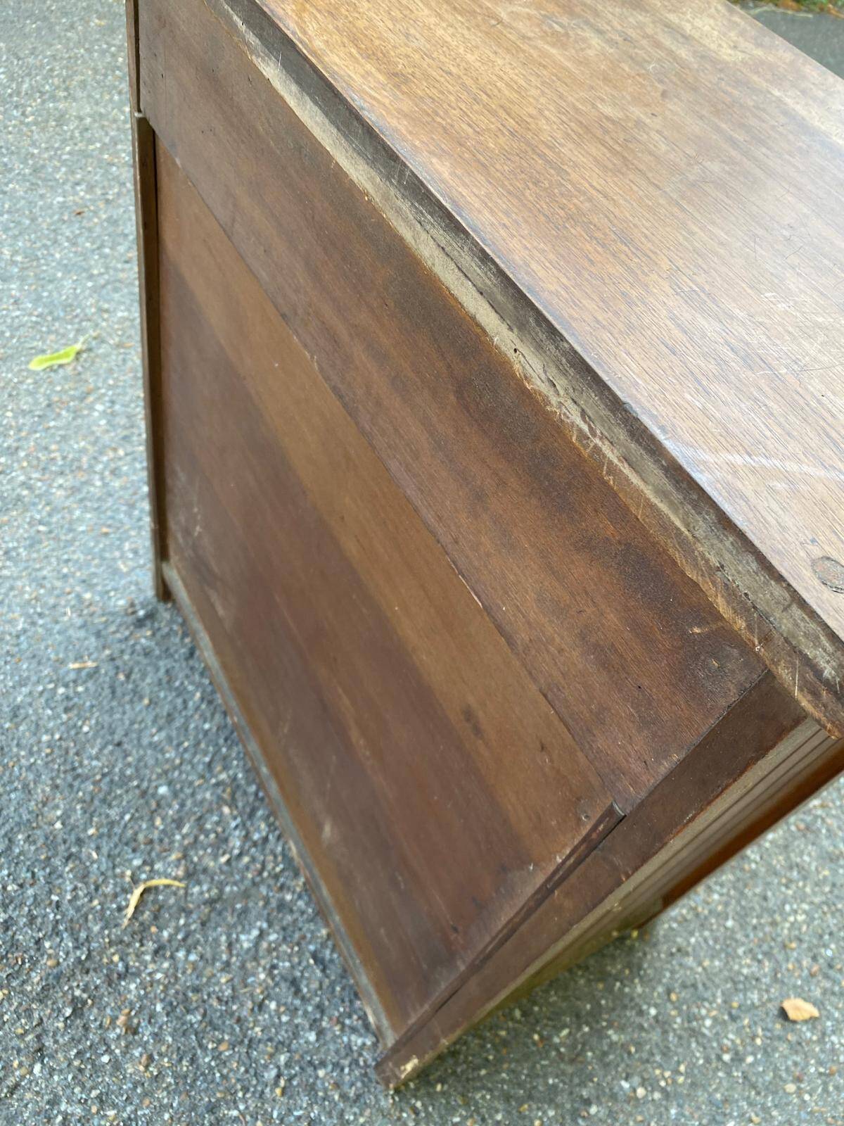 English Regency solid wood display cabinet