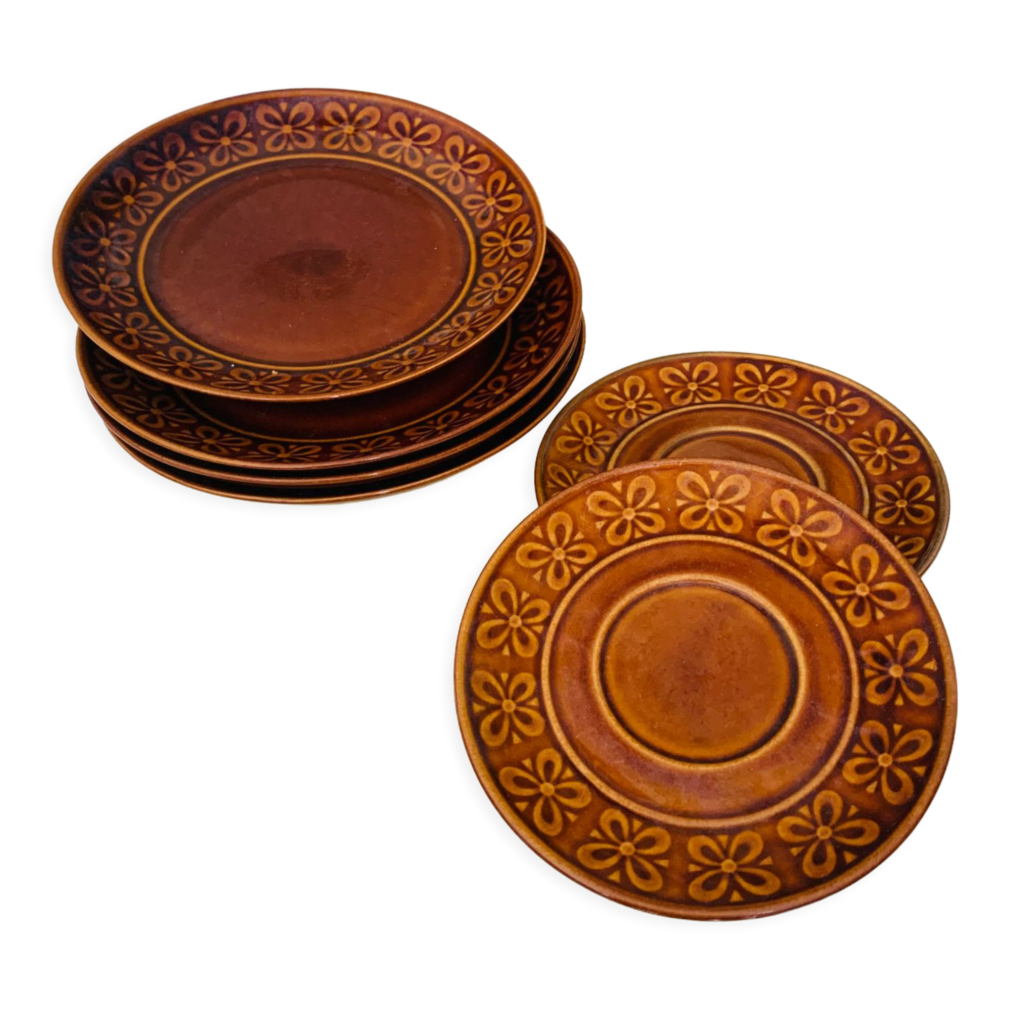 Dessert plates vintage decor Flowers