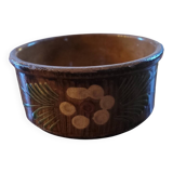 Glazed stoneware salad bowl from Soufflenheim 60s