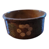 Glazed stoneware salad bowl from Soufflenheim 60s