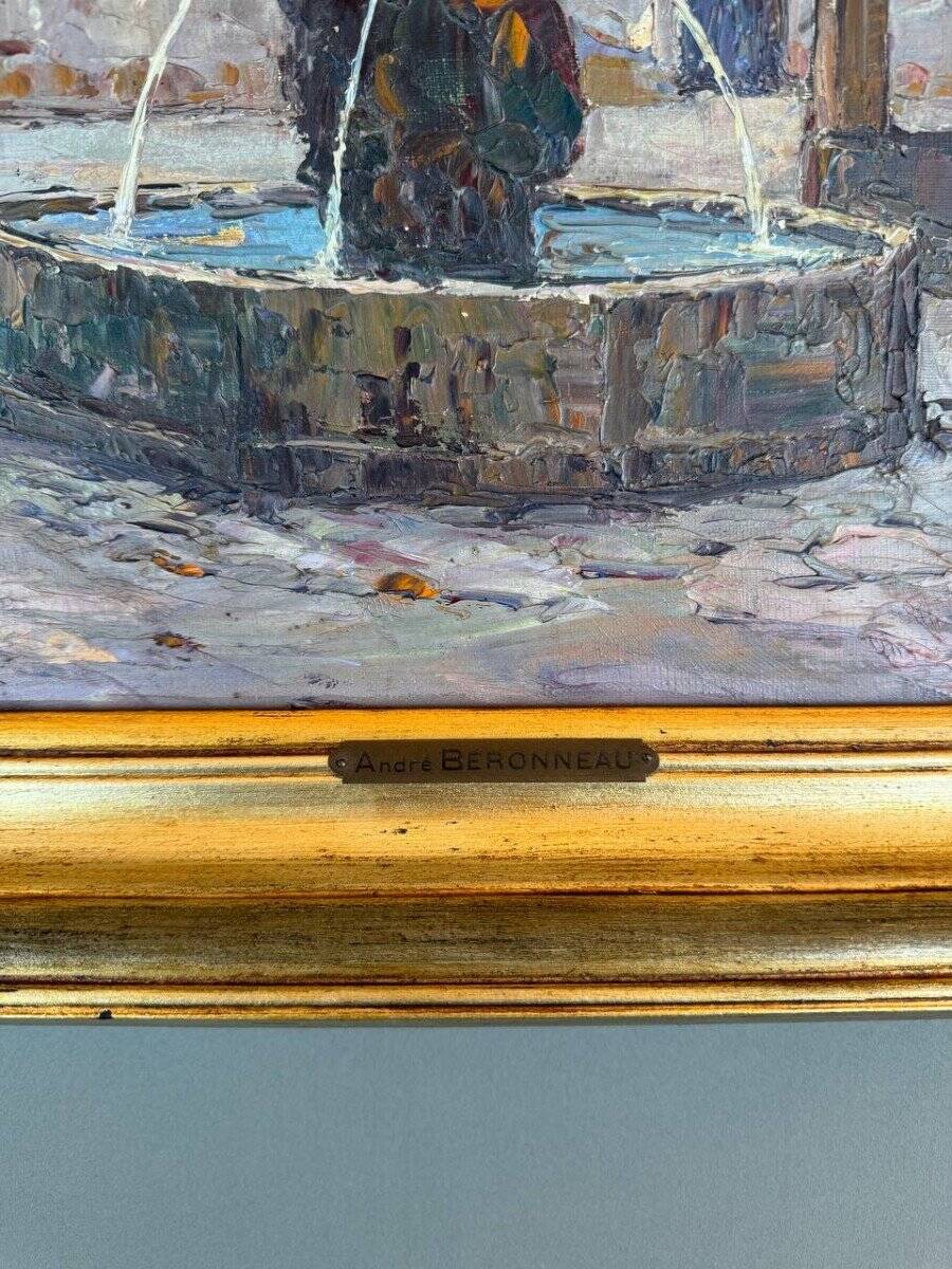 Oil Painting on Canvas Signed André Beronneau, 20th Century