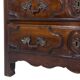 Parisian chest of drawers with 5 drawers, made of solid walnut, from the Louis XIV period.