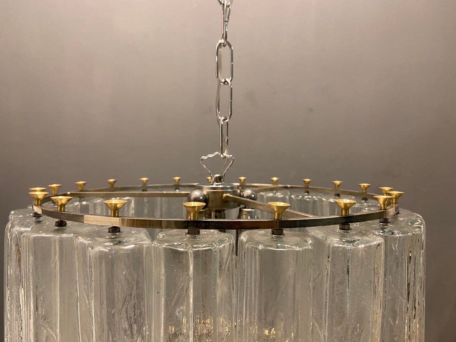 Mid-century italian murano glass tronchi tube lamp