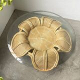 Vivai del sud “flower” rattan coffee table