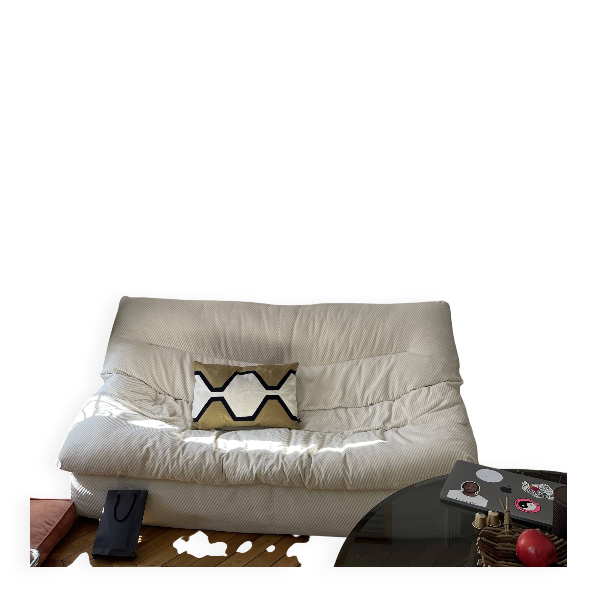 Sofa and armchair set STEINER Paris 1970s.