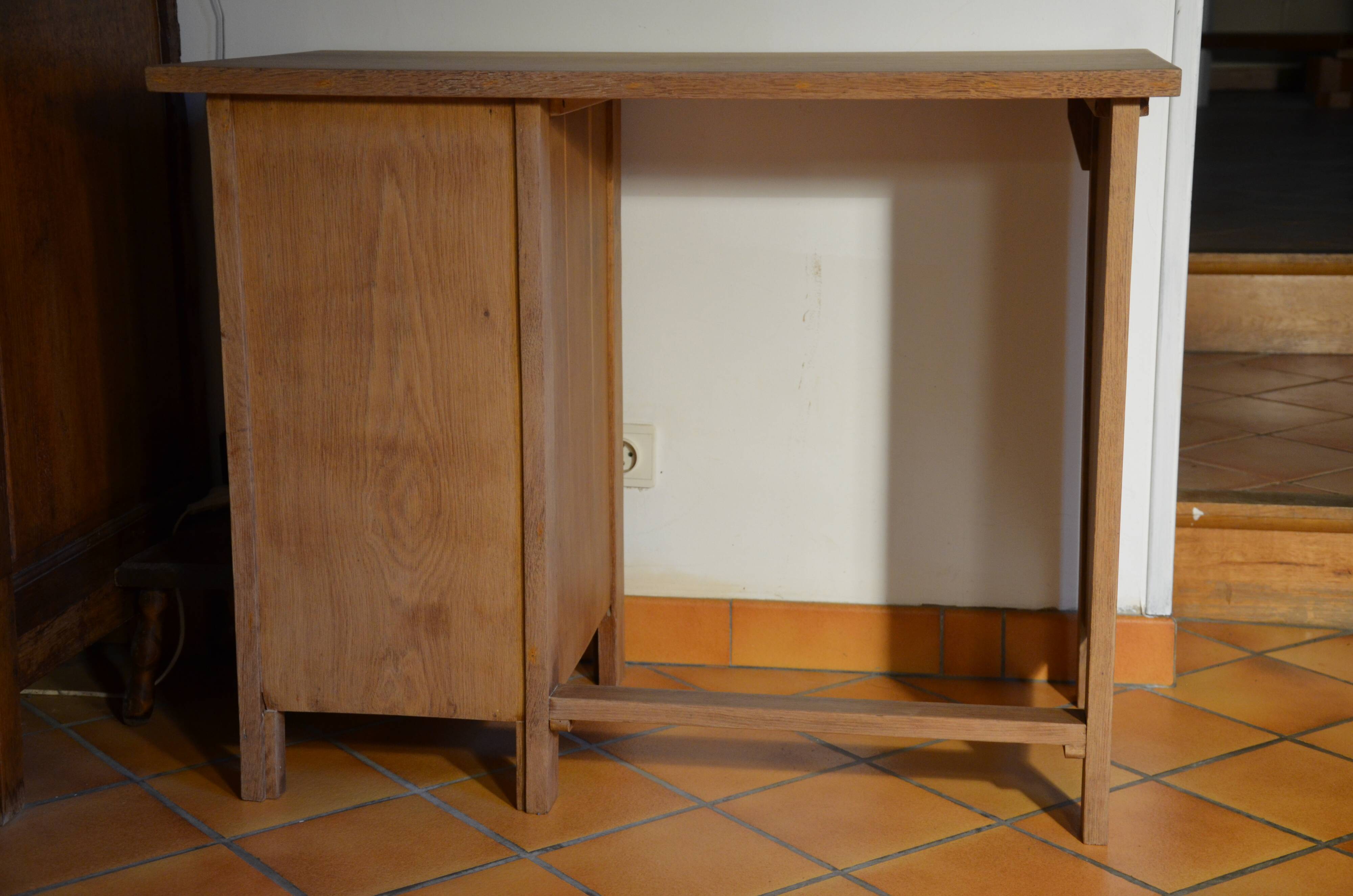 Small vintage oak administration desk