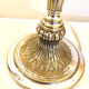 Pair of silver metal candle holder lamp bases