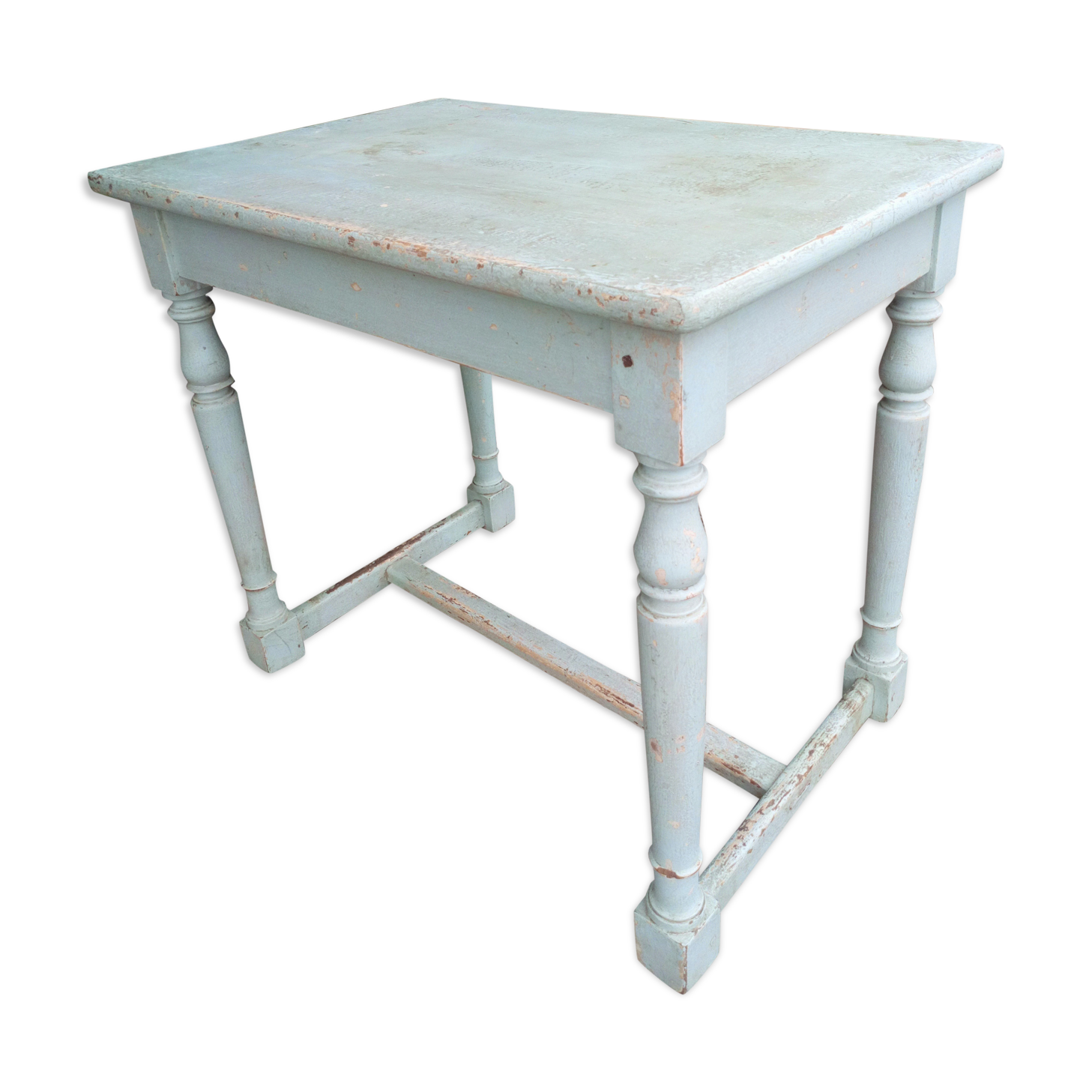 Old patinated table turned wood