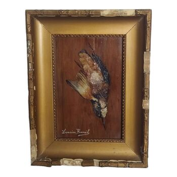 Nature morte à l'oiseau par Louise Baril XIXème peintre bordelais