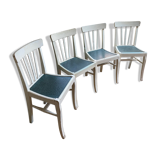 Four original 50 year retro white chairs
