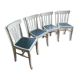 Quatre chaises blanches rétro année 50 originales