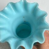 Blue opaline vase