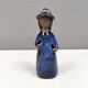 Beautiful vintage ceramic lady figurine by Elsi Bourelius Sweden 1980s