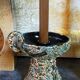 Paire de bougeoirs en céramique de la Vanoise écume miel vintages