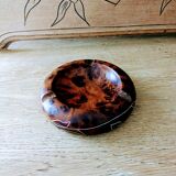 Artisanal ashtray in solid olive tree