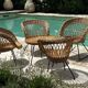 Ensemble de jardin en rotin vintage 1960