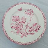 Cake dish on foot in iron earth of Gien model Pink hawthorn